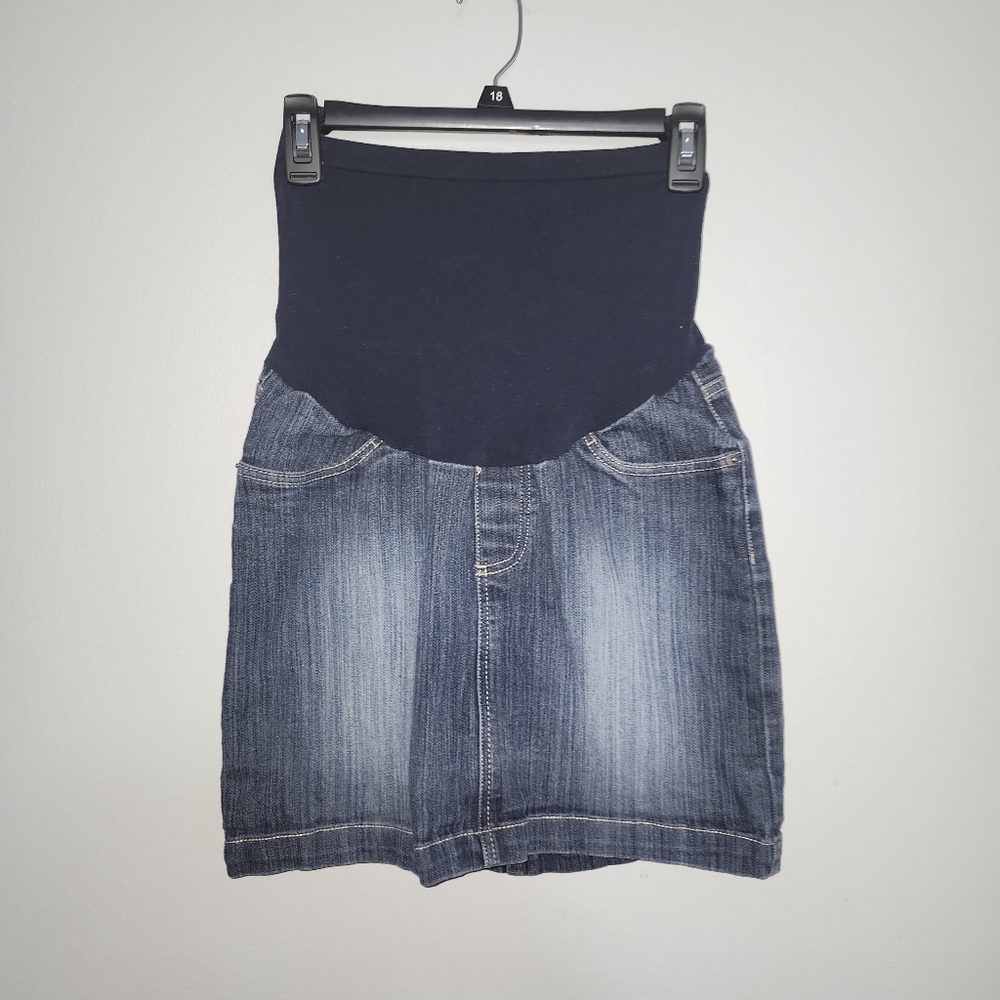 Motherhood maternity women's denim skirt size M blue